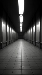 Canvas Print - Subway architecture corridor building.