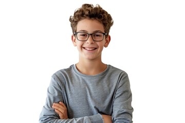 Wall Mural - Smiling boy wearing glasses