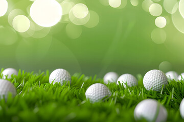 Background abstract green golf sport white ball illustration