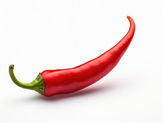 Wall Mural - red chili on white background