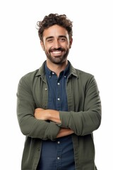 Poster - A british man portrait standing smiling.