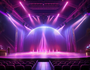 Sticker - A stage with dramatic purple and pink lighting effects