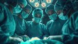 © Old Man Stocker - Medical Professionals During a Complex Surgery. Team of medical professionals, fully equipped with surgical attire and masks, performs a complex surgery in a sterile operating room.