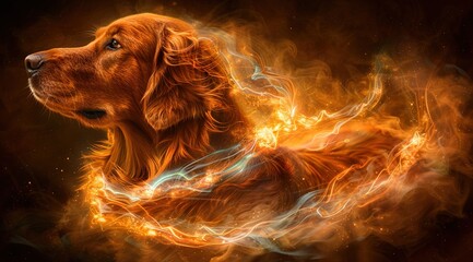 Canvas Print - golden retriever puppy