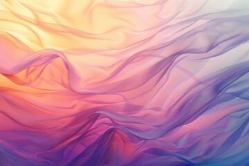 Poster - Soft, glowing gradients blending seamlessly together, Abstract white and orange fabric with unique patterns and textures, AI generated