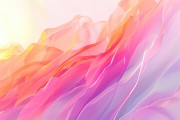 Wall Mural - Soft, glowing gradients blending seamlessly together, Abstract white and orange fabric with unique patterns and textures, AI generated