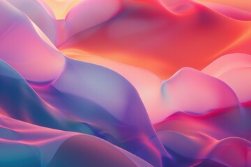 Poster - Soft, glowing gradients blending seamlessly together, AI generated