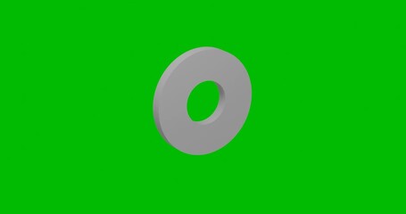 Poster - animation of rotation of a white record media symbol with shadow. simple and complex rotation. seaml