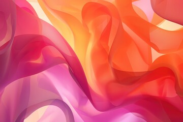 Poster - Soft, glowing gradients blending seamlessly together, Abstract white and orange fabric with unique patterns and textures, AI generated