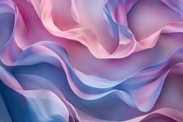 Fototapete - Soft, organic shapes merging into one another, AI generated