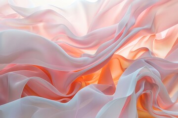 Fototapete - Soft, organic shapes merging into one another, AI generated