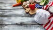© Panisara - chef hat, Chefs work clothes, American flag