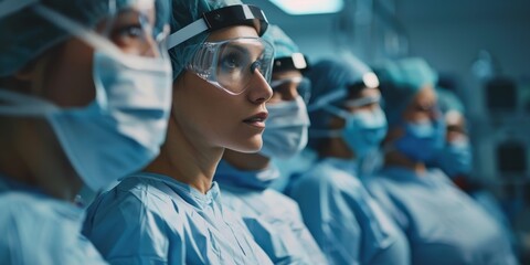 Aufkleber - A team of healthcare professionals in a hospital setting, symbolizing medical research and healthcare development