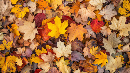 Wall Mural - autumn leaves background