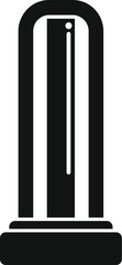 Poster - uv lamp icon emitting sterilizing rays, a symbol of ultraviolet light disinfection