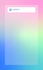 Poster - Vertical story template in gradient colors. Social media frame vector illustration.