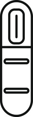 Poster - finger touching smartphone screen icon, outline style