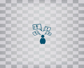 Poster - Vector illustration on a gray background with a gradient