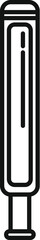 Poster - Simple line icon of a modern electronic thermometer showing a high fever temperature