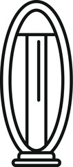 Poster - Line icon of an electric heater providing warmth and comfort during the cold season