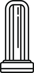 Poster - simple line drawing of a fluted column with a rounded top, evoking classical greek architecture