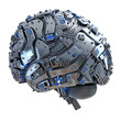 © ceren - digital sci-fi electronic brain. Artificial intelligence neural system , futuristic technology concept
