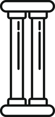Poster - simple line icon representing a greek column, evoking classical architecture
