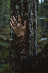 social media photo of the wild energy of the earth and woman. ai generated