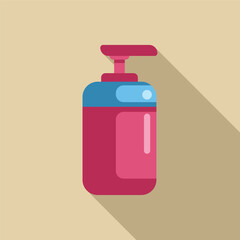 Poster - pink and blue plastic bottle dispenser, ideal for products like liquid soap or shampoo