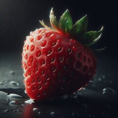 Wall Mural - Dewy Strawberry Splendor