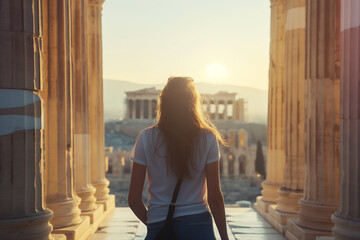 Poster - Solo traveler enjoying the scenic view