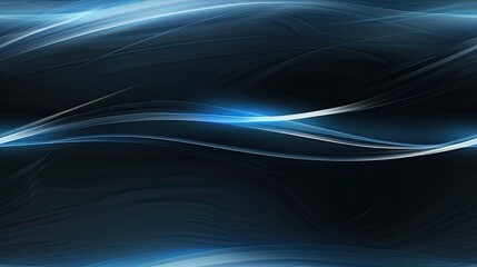 Poster - Abstract blue, white, and orange lines are set against a dark background. The lines appear to be waving, creating a sense of motion SEAMLESS PATTERN