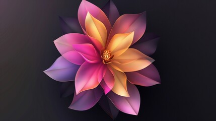 Wall Mural - Abstract Floral Illustration with Vivid Colors