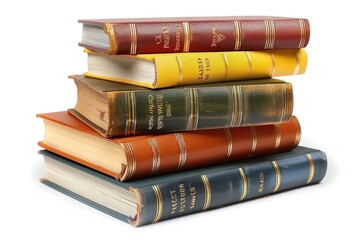 Poster - Colorful book stack for education and reading.