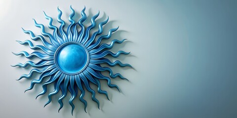 abstract blue sun background for decoration AI Generative