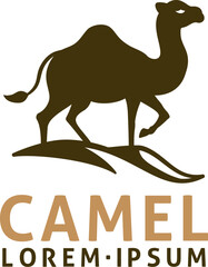 Sticker - A camel animal design illustration mascot icon concept