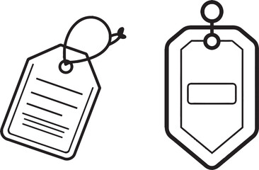 Poster - An outline ribbon for a discount banner. Modern illustration of a sale offer coupon sign. Modern illustration of a promotion price symbol on a discount banner.