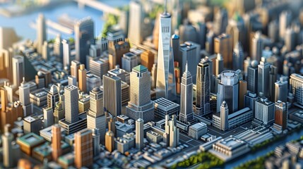 Aufkleber - Detailed Cityscapes Showcasing Iconic Urban Skylines and Bustling City Streets