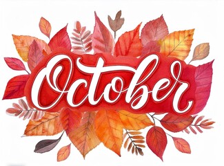 Wall Mural - ''October'' Lettering