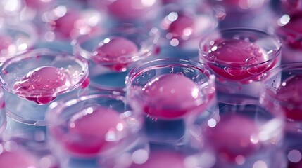 Poster - Magnified View of Stem Cells in Petri Dish for Scientific Research