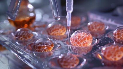 Fototapete - Stem Cells Being Cultured in a Specialized Laboratory Environment