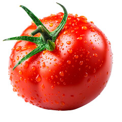 fresh single red tomato. png element isolated on transparent background.