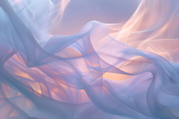 Poster - A mesmerizing abstract art piece featuring flowing smoke patterns in serene grey tones, creating a tranquil and fluid visual effect.