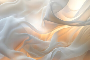 Poster - A mesmerizing abstract art piece featuring flowing smoke patterns in serene grey tones, creating a tranquil and fluid visual effect.