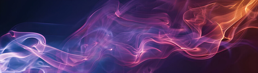 Poster - Colorful and vibrant abstract smoke patterns flowing against a gradient background, creating a dynamic and ethereal visual effect.