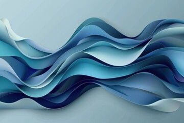 Poster - Contemporary header layout featuring thistle, midnight blue, and sky blue hues. Engaging curved lines with fluid waves and graceful curves