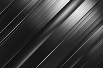 Poster - Abstract gray and white gradient featuring black and silver metal texture with soft lines on a sleek modern background