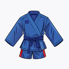 Blue Sambo Uniform Kimono Jacket and Shorts (28)