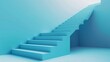 © Aris Suwanmalee - A minimalist staircase leading upwards in a blue room