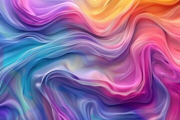 abstract 3d wavy liquid background vibrant colors blending dynamic fluid motion digital art